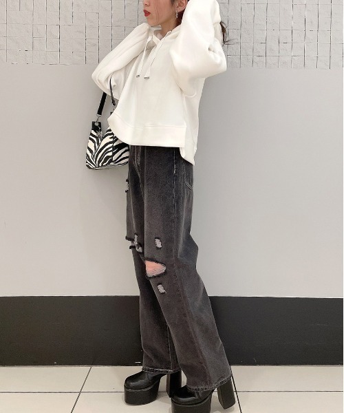 one way（ワンウェイ）の「【oneway】ダンボールニットパーカー（パーカー・レディース・ホワイト/ブラック/ベージュ/ブルー/ダークグリーン/ブルーグリーン・FREE）」の21枚目の写真