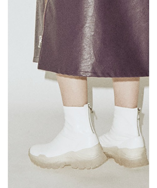 jouetie（ジュエティ）の「スニーカーソールブーツ（ブーツ・レディース・ブラック/オフホワイト・M/L）」の2枚目の写真