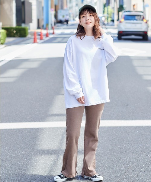 cepo（セポ）の「フレアーデニムパンツ　セットアップ可能（デニムパンツ・レディース・ブラウン/ベージュ/ブルー系2/ネイビー/ブルー系1・M/S）」の17枚目の写真