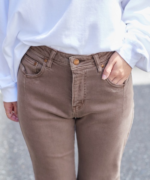 cepo（セポ）の「フレアーデニムパンツ　セットアップ可能（デニムパンツ・レディース・ブラウン/ベージュ/ブルー系2/ネイビー/ブルー系1・M/S）」の18枚目の写真