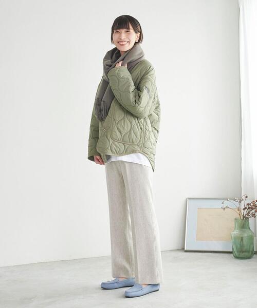 green label relaxing(グリーンレーベルリラクシング)の「フェイクファー ウォームモカシン(1cmヒール)(モカシン/デッキシューズ・レディース・オフホワイト/ライトブルー/ブラック/グレー・M/S/XL/L/XS)」の13枚目の写真