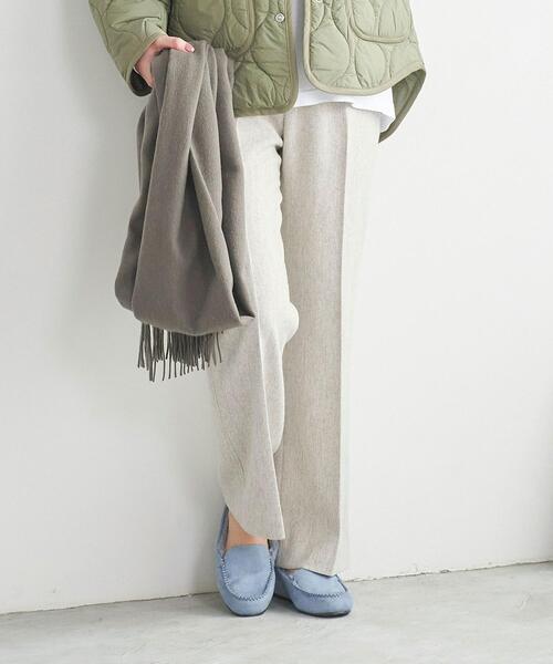 green label relaxing(グリーンレーベルリラクシング)の「フェイクファー ウォームモカシン(1cmヒール)(モカシン/デッキシューズ・レディース・オフホワイト/ライトブルー/ブラック/グレー・M/S/XL/L/XS)」の18枚目の写真