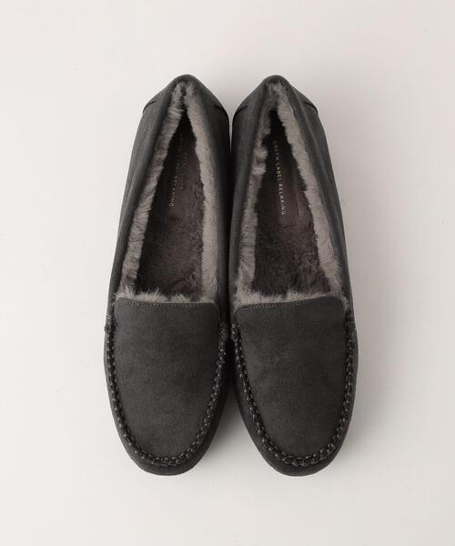green label relaxing(グリーンレーベルリラクシング)の「フェイクファー ウォームモカシン(1cmヒール)(モカシン/デッキシューズ・レディース・オフホワイト/ライトブルー/ブラック/グレー・M/S/XL/L/XS)」の16枚目の写真