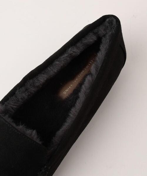 green label relaxing(グリーンレーベルリラクシング)の「フェイクファー ウォームモカシン(1cmヒール)(モカシン/デッキシューズ・レディース・オフホワイト/ライトブルー/ブラック/グレー・M/S/XL/L/XS)」の15枚目の写真