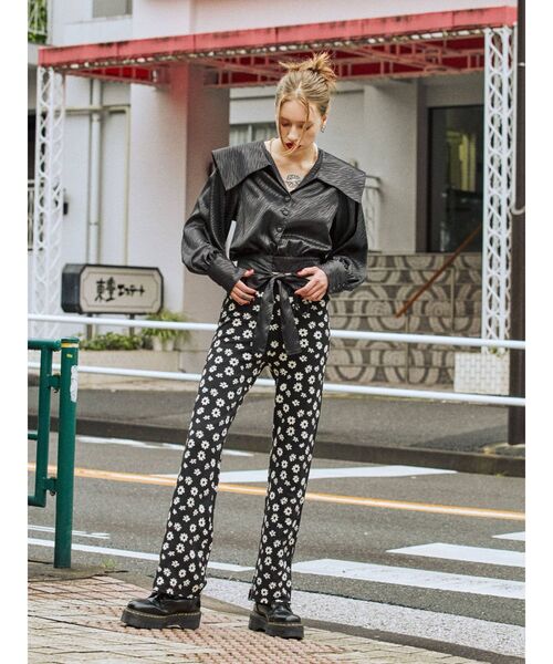 jouetie（ジュエティ）の「ジャガードパターンニットパンツ（その他パンツ・レディース・ブラック/パープル/ボルドー・MEDIUM）」の16枚目の写真