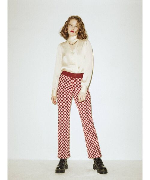 jouetie（ジュエティ）の「ジャガードパターンニットパンツ（その他パンツ・レディース・ブラック/パープル/ボルドー・MEDIUM）」の9枚目の写真