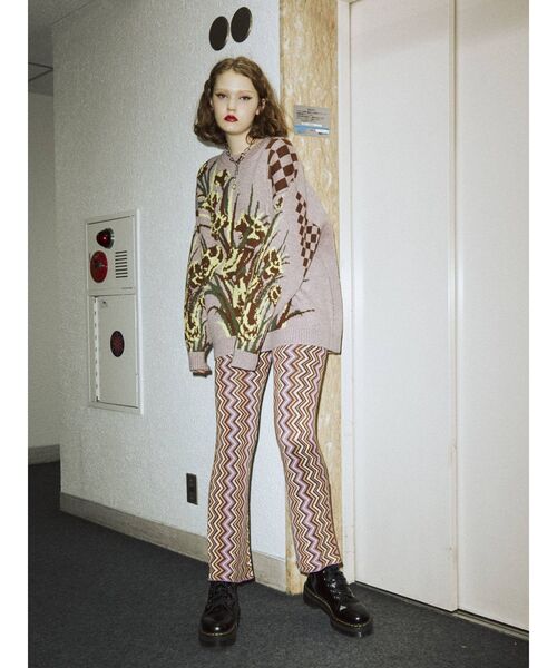 jouetie（ジュエティ）の「ジャガードパターンニットパンツ（その他パンツ・レディース・ブラック/パープル/ボルドー・MEDIUM）」の17枚目の写真