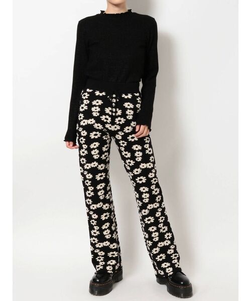 jouetie（ジュエティ）の「ジャガードパターンニットパンツ（その他パンツ・レディース・ブラック/パープル/ボルドー・MEDIUM）」の15枚目の写真