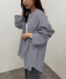 apres jour mignon | ストライプバンドカラーシャツ【ZOZOTOWN限定アイテム】(シャツ/ブラウス)