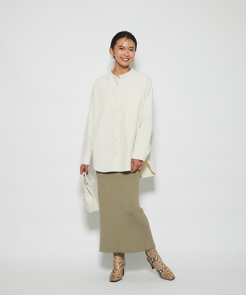 RIVE DROITE（リヴドロワ）の「程よく抜け感も演出してくれる　コーデュロイシャツ（シャツ/ブラウス・レディース・オフホワイト/カーキ・FREE）」の19枚目の写真