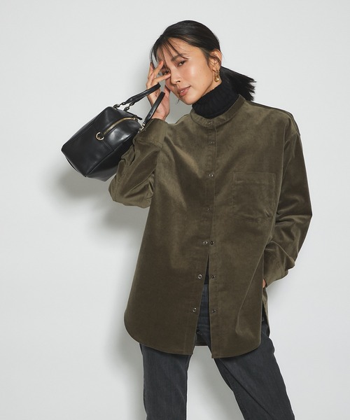 RIVE DROITE（リヴドロワ）の「程よく抜け感も演出してくれる　コーデュロイシャツ（シャツ/ブラウス・レディース・オフホワイト/カーキ・FREE）」の18枚目の写真