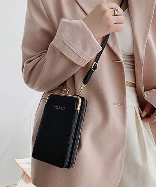 ANOTHER S（アナザーエス）の「長財布＆スマホケース一体型ショルダーバッグ（ショルダーバッグ・レディース・ブラック/カーキ/ブルー/ピンク/グレー/レッド/イエロー・FREE）」の9枚目の写真