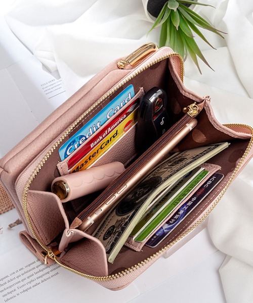 ANOTHER S（アナザーエス）の「長財布＆スマホケース一体型ショルダーバッグ（ショルダーバッグ・レディース・ブラック/カーキ/ブルー/ピンク/グレー/レッド/イエロー・FREE）」の12枚目の写真