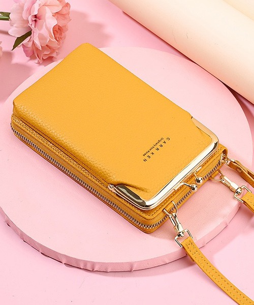 ANOTHER S（アナザーエス）の「長財布＆スマホケース一体型ショルダーバッグ（ショルダーバッグ・レディース・ブラック/カーキ/ブルー/ピンク/グレー/レッド/イエロー・FREE）」の19枚目の写真