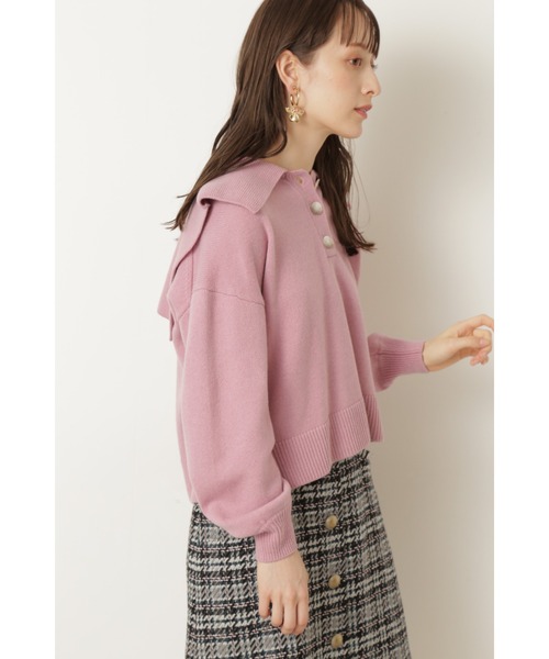 JILL STUART(ジルスチュアート)の「◆ナエリニット(ニット/セーター・レディース・ホワイト/ネイビー/ピンク・FREE)」の4枚目の写真