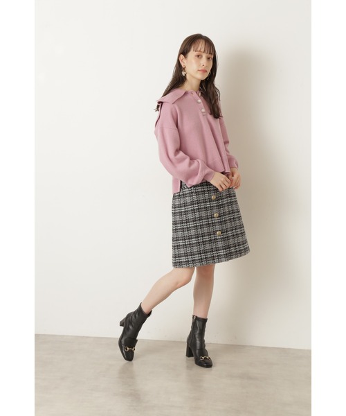 JILL STUART(ジルスチュアート)の「◆ナエリニット(ニット/セーター・レディース・ホワイト/ネイビー/ピンク・FREE)」の5枚目の写真