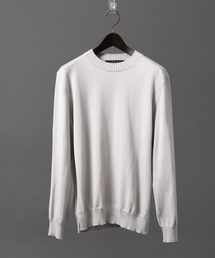カシミヤタッチ ストレッチ クルーネック ニット