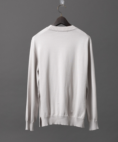 DESIGNWORKS(デザインワークス)の「カシミヤタッチ ストレッチ クルーネック ニット(ニット/セーター・メンズ・アイボリー/ライトグレー/インディゴブルー/ブラック・46/48/50)」の15枚目の写真