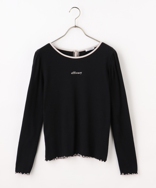 Honeys（ハニーズ）の「配色使いトップス（Tシャツ/カットソー・レディース・アイボリー/モカ/ブラック/ブルー系その他・L/S/M）」の14枚目の写真