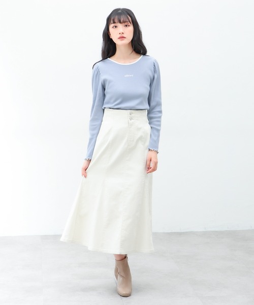 Honeys（ハニーズ）の「配色使いトップス（Tシャツ/カットソー・レディース・アイボリー/モカ/ブラック/ブルー系その他・L/S/M）」の16枚目の写真