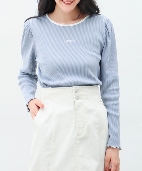 Honeys（ハニーズ）の「配色使いトップス（Tシャツ/カットソー・レディース・アイボリー/モカ/ブラック/ブルー系その他・L/S/M）」の17枚目の写真