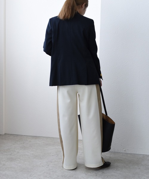 Eimee Law(エイミーロウ)の「デニム調ラインポイントリラックスPT(その他パンツ・レディース・チャコールグレー/アイボリー/ブラック・38)」の5枚目の写真