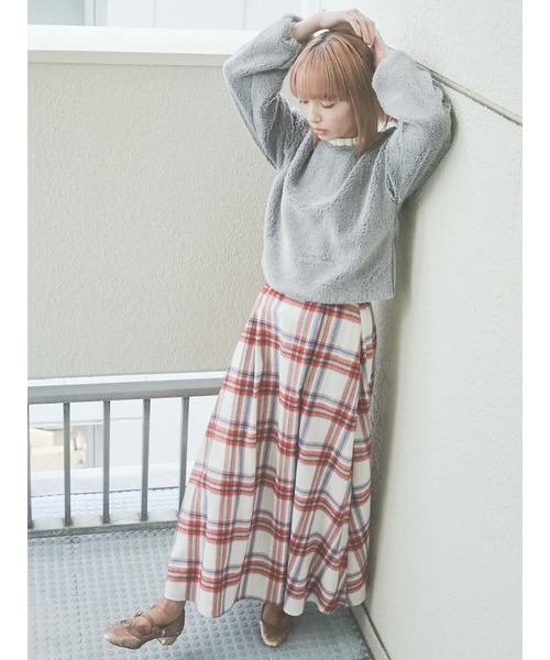 merry jenny(メリージェニー)の「【WEB限定】フリルカラーエコファートレーナー(ニット/セーター・レディース・ブラック/ベージュ/ブルー・FREE)」の8枚目の写真