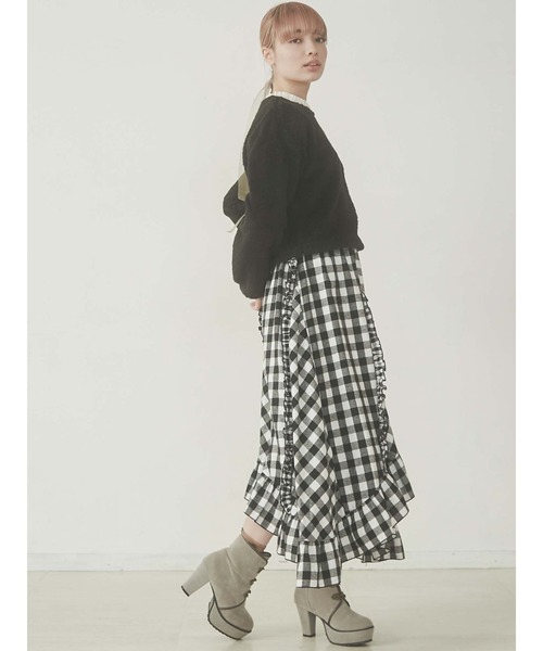 merry jenny(メリージェニー)の「【WEB限定】フリルカラーエコファートレーナー(ニット/セーター・レディース・ブラック/ベージュ/ブルー・FREE)」の22枚目の写真