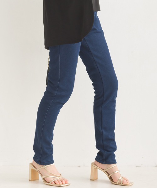OMNES（オムネス）の「ストレッチ裏シャギーイージーパンツ（スウェットパンツ・レディース・ブラック/インディゴブルー/チャコール/ネイビー系・MEDIUM/LARGE）」の4枚目の写真