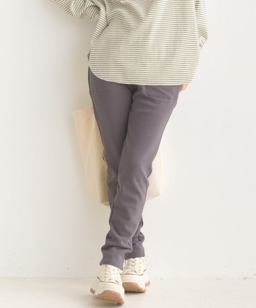 OMNES（オムネス）の「ストレッチ裏シャギーイージーパンツ（スウェットパンツ・レディース・ブラック/インディゴブルー/チャコール/ネイビー系・MEDIUM/LARGE）」の5枚目の写真