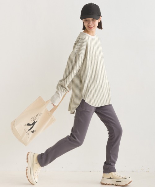 OMNES（オムネス）の「ストレッチ裏シャギーイージーパンツ（スウェットパンツ・レディース・ブラック/インディゴブルー/チャコール/ネイビー系・MEDIUM/LARGE）」の8枚目の写真