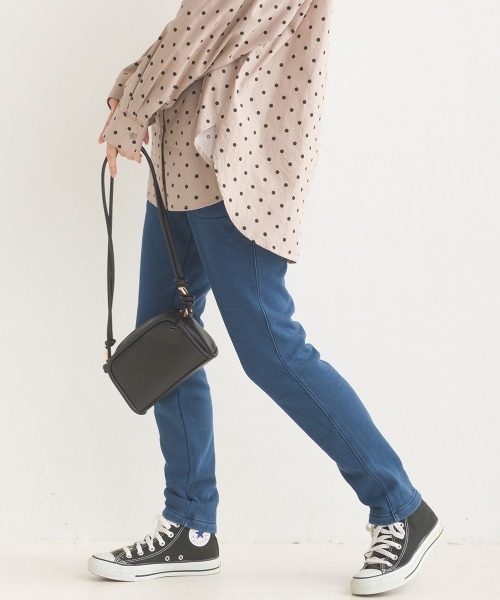 OMNES（オムネス）の「ストレッチ裏シャギーイージーパンツ（スウェットパンツ・レディース・ブラック/インディゴブルー/チャコール/ネイビー系・MEDIUM/LARGE）」の12枚目の写真