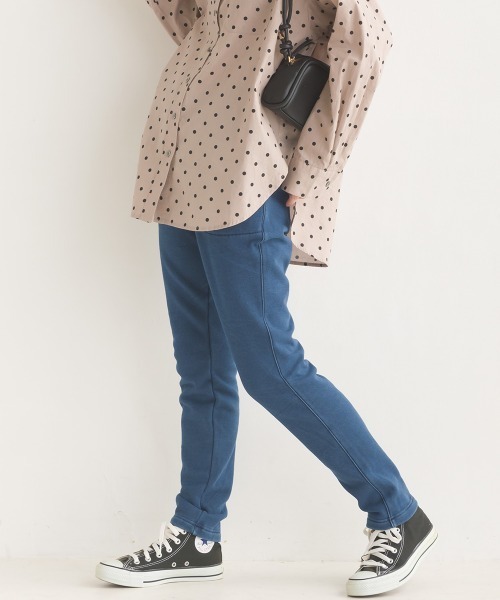 OMNES（オムネス）の「ストレッチ裏シャギーイージーパンツ（スウェットパンツ・レディース・ブラック/インディゴブルー/チャコール/ネイビー系・MEDIUM/LARGE）」の15枚目の写真