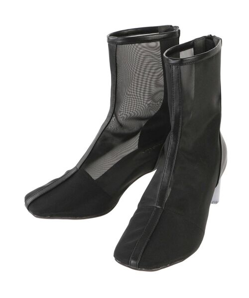 dazzlin（ダズリン）の「シースルーショートブーツ（ブーツ・レディース・ブラック/ベージュ・MEDIUM/LARGE）」の10枚目の写真
