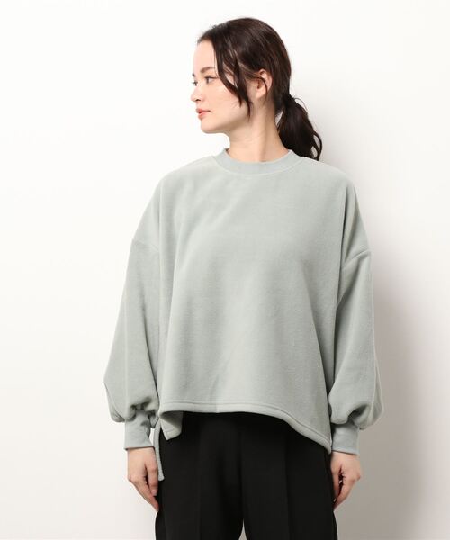 Samansa Mos2 blue（サマンサモスモスブルー）の「フリースカットソー（Tシャツ/カットソー・レディース・オフホワイト/グレー/ミント・ﾌﾘ-）」の3枚目の写真