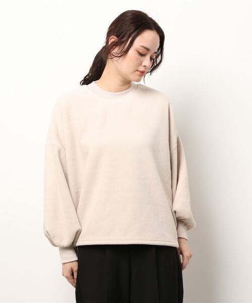 Samansa Mos2 blue（サマンサモスモスブルー）の「フリースカットソー（Tシャツ/カットソー・レディース・オフホワイト/グレー/ミント・ﾌﾘ-）」の6枚目の写真