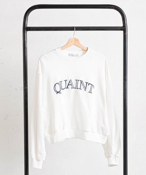 prose verse（プロズヴェール）の「刺繍ロゴゆる裏毛スウェット（スウェット・レディース・オフホワイト/グレー/ネイビー・MEDIUM）」の4枚目の写真