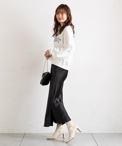 prose verse（プロズヴェール）の「刺繍ロゴゆる裏毛スウェット（スウェット・レディース・オフホワイト/グレー/ネイビー・MEDIUM）」の7枚目の写真