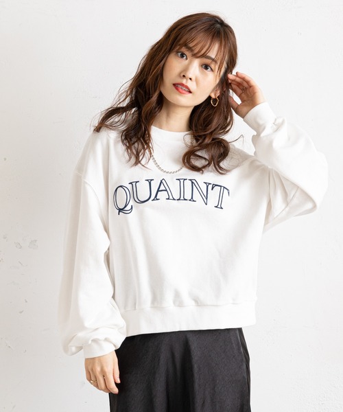 prose verse（プロズヴェール）の「刺繍ロゴゆる裏毛スウェット（スウェット・レディース・オフホワイト/グレー/ネイビー・MEDIUM）」の10枚目の写真