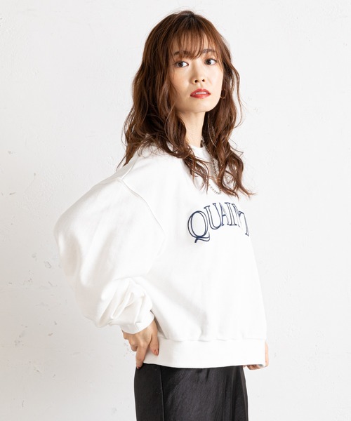 prose verse（プロズヴェール）の「刺繍ロゴゆる裏毛スウェット（スウェット・レディース・オフホワイト/グレー/ネイビー・MEDIUM）」の14枚目の写真