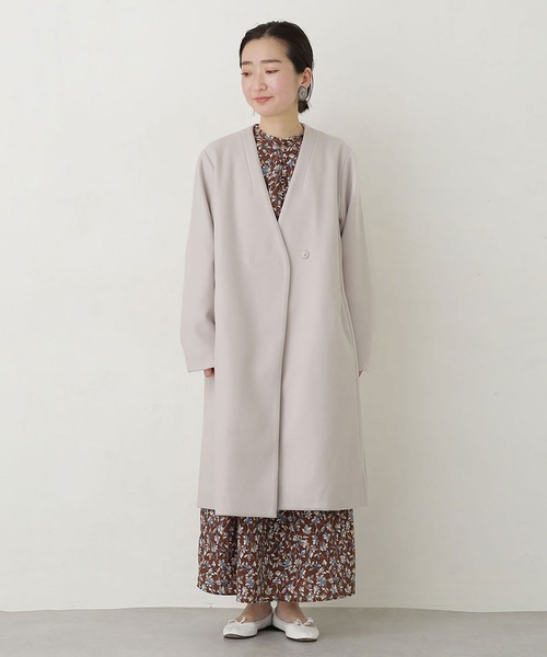 NANO universe（ナノユニバース）の「Vネックノーカラーコート（ノー