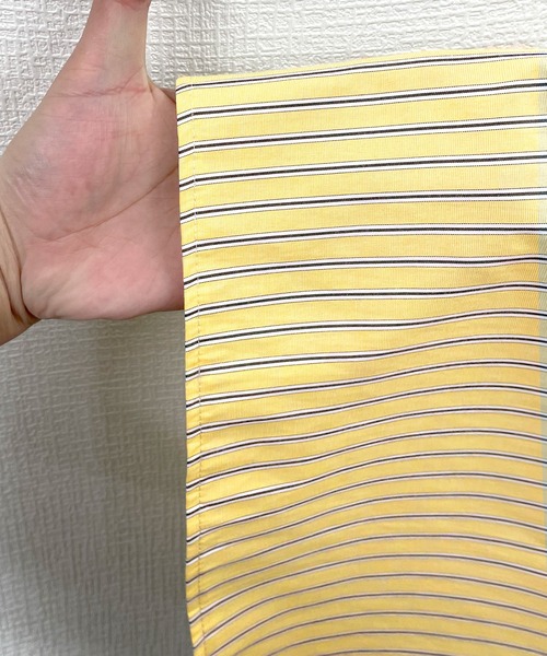 JUNOAH（ジュノア）の「ストライプレイヤードシャツ（シャツ/ブラウス・レディース・ピンク/ネイビー/ブルー/イエロー・MEDIUM/LARGE/X-LARGE）」の6枚目の写真