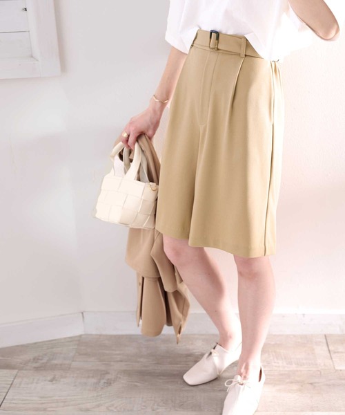 classicalelf（クラシカルエルフ）の「大人の上品セットアップ。ベルト付きメンズライクショートパンツ（その他パンツ・レディース・ブラック/カーキ/モカ・LARGE/MEDIUM/SMALL/X-LARGE）」の18枚目の写真