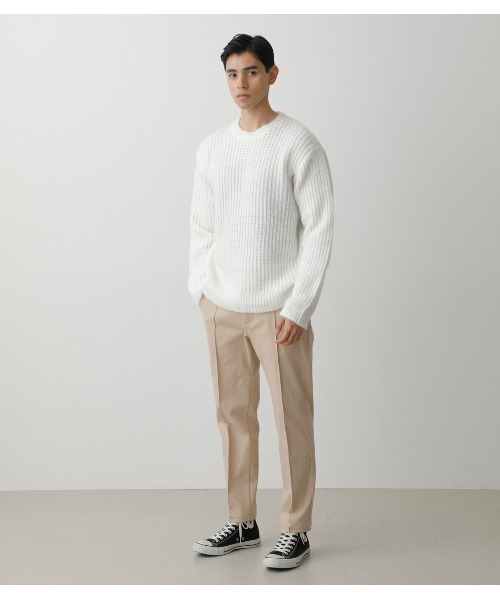 AZUL by moussy(アズールバイマウジー)の「AIR YARN C/N KNIT/エアーヤーンクルーネックニット(ニット/セーター・メンズ・ライトピンク/ホワイト/ブラック・MEDIUM/LARGE)」の10枚目の写真