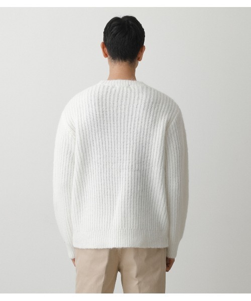 AZUL by moussy(アズールバイマウジー)の「AIR YARN C/N KNIT/エアーヤーンクルーネックニット(ニット/セーター・メンズ・ライトピンク/ホワイト/ブラック・MEDIUM/LARGE)」の13枚目の写真