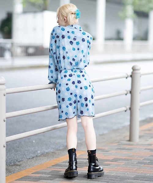 X-girl(エックスガール)の「APPLE GIRL SHEER SKIRT(スカート・レディース・ブラック/ベージュ/ライトブルー・S/M)」の10枚目の写真