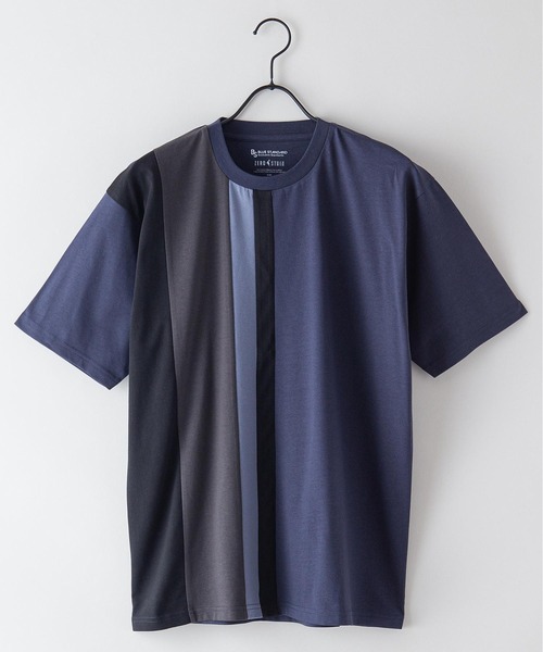 【BLUESTANDARD/ブルースタンダード】汗染みの目立ちにくいTシャツZEROSTAIN切り替えＴシャツ