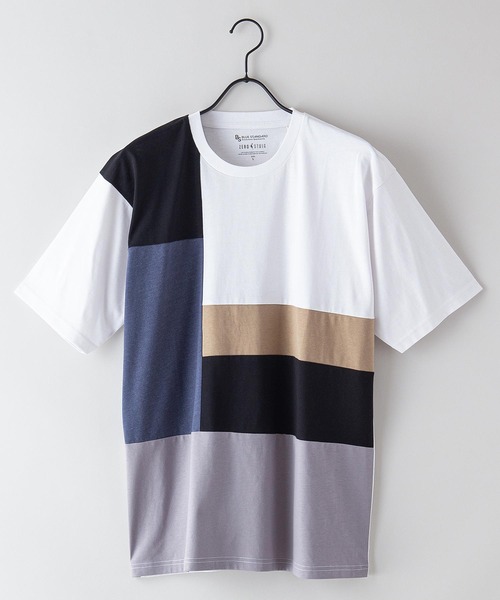 【BLUESTANDARD/ブルースタンダード】汗染みの目立ちにくいTシャツZEROSTAIN切り替えＴシャツ