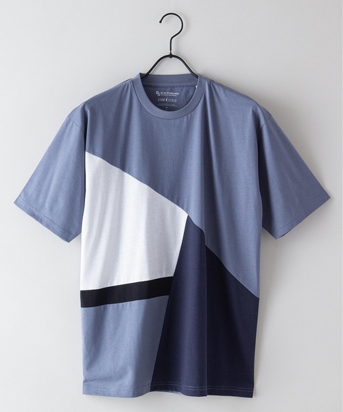 【BLUESTANDARD/ブルースタンダード】汗染みの目立ちにくいTシャツZEROSTAIN切り替えＴシャツ