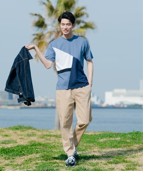 【BLUESTANDARD/ブルースタンダード】汗染みの目立ちにくいTシャツZEROSTAIN切り替えＴシャツ